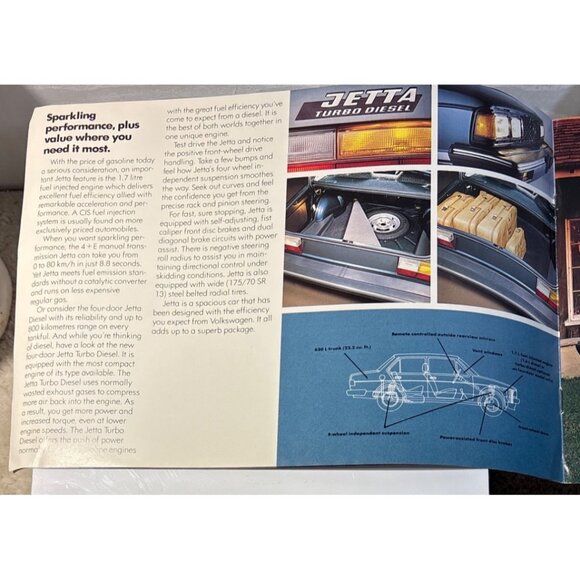 1983 Volkswagen Jetta Sales Brochure Original w/ Specifications Canada - Picture 8 of 9